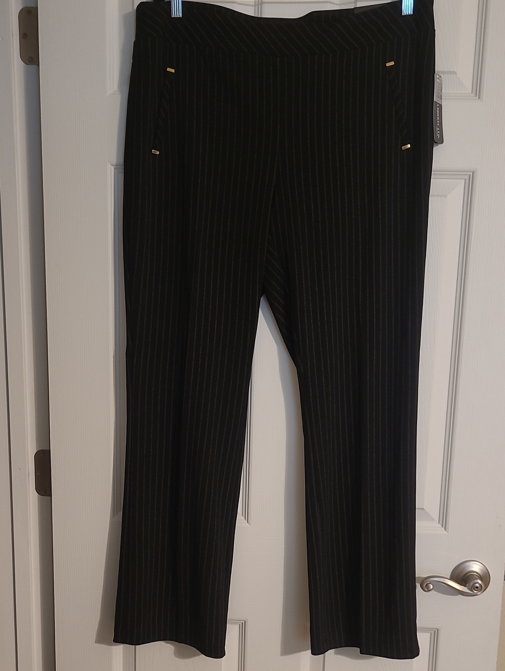 Soho Apparel Ltd. Black Pinstripe Pants